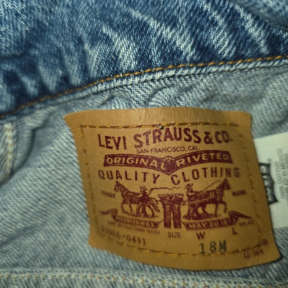Levis Vintage 90's 18M Baby Denim Trucker Jacket Blue Medium Wash Cotton